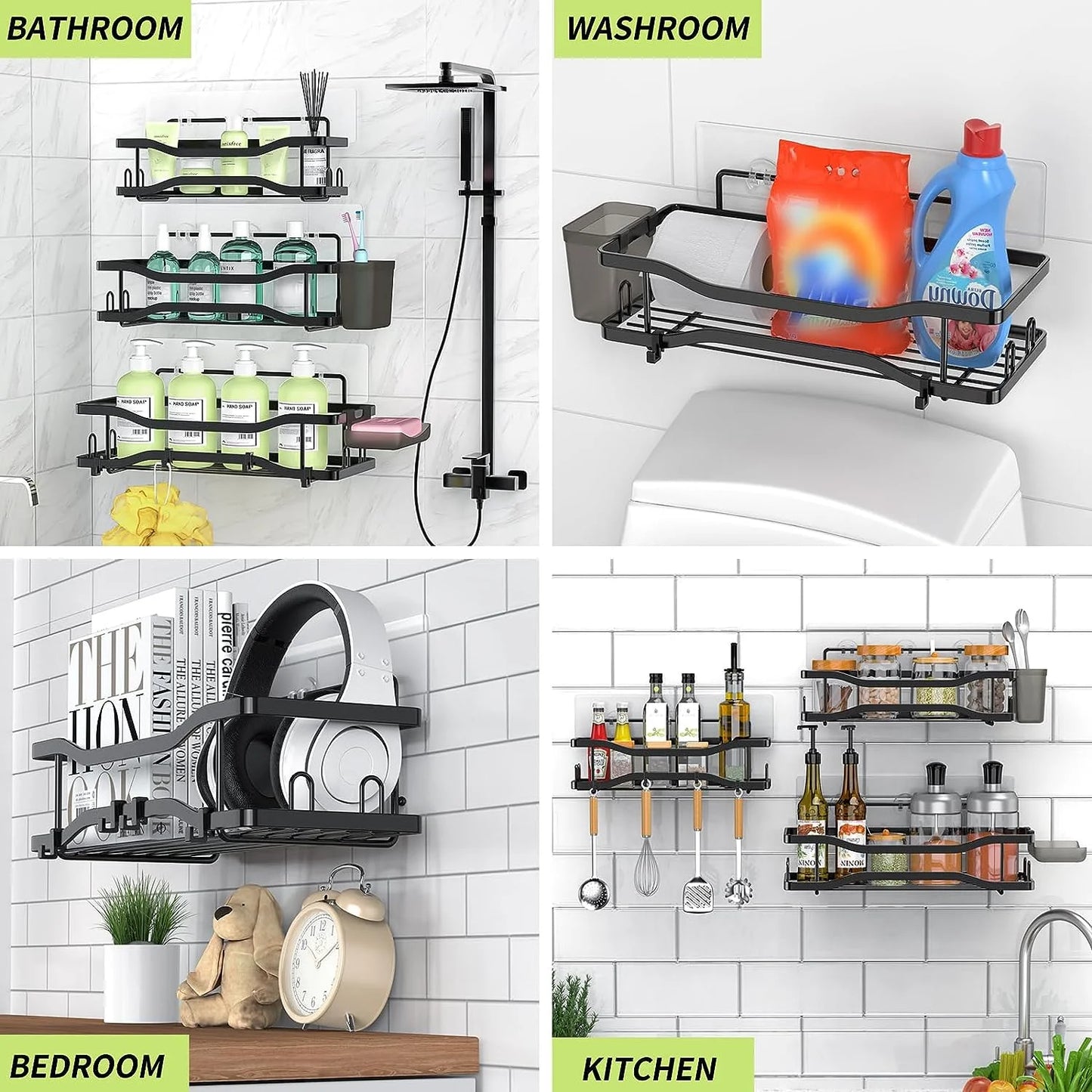 Shower Caddy Shelf Organizer – Rustproof Bathroom Storage Rack