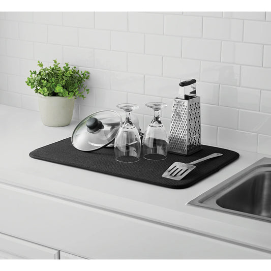 Absorbent Microfiber Dish Drying Mat – Quick Dry Kitchen Counter Mat