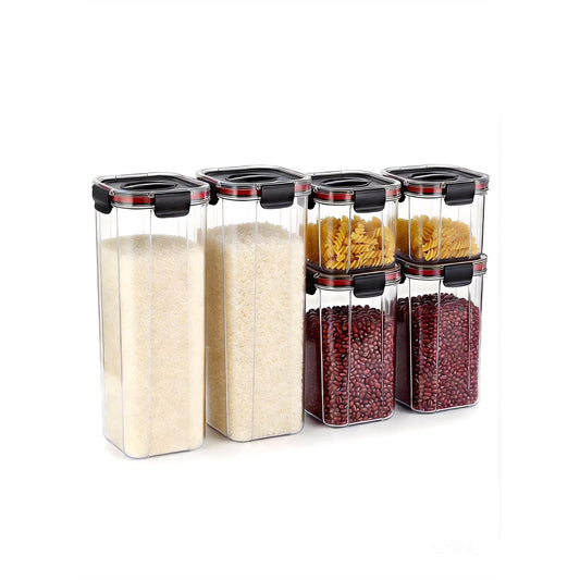 Airtight Food Storage Containers Set – BPA-Free Kitchen Pantry Organization (Set of 6)