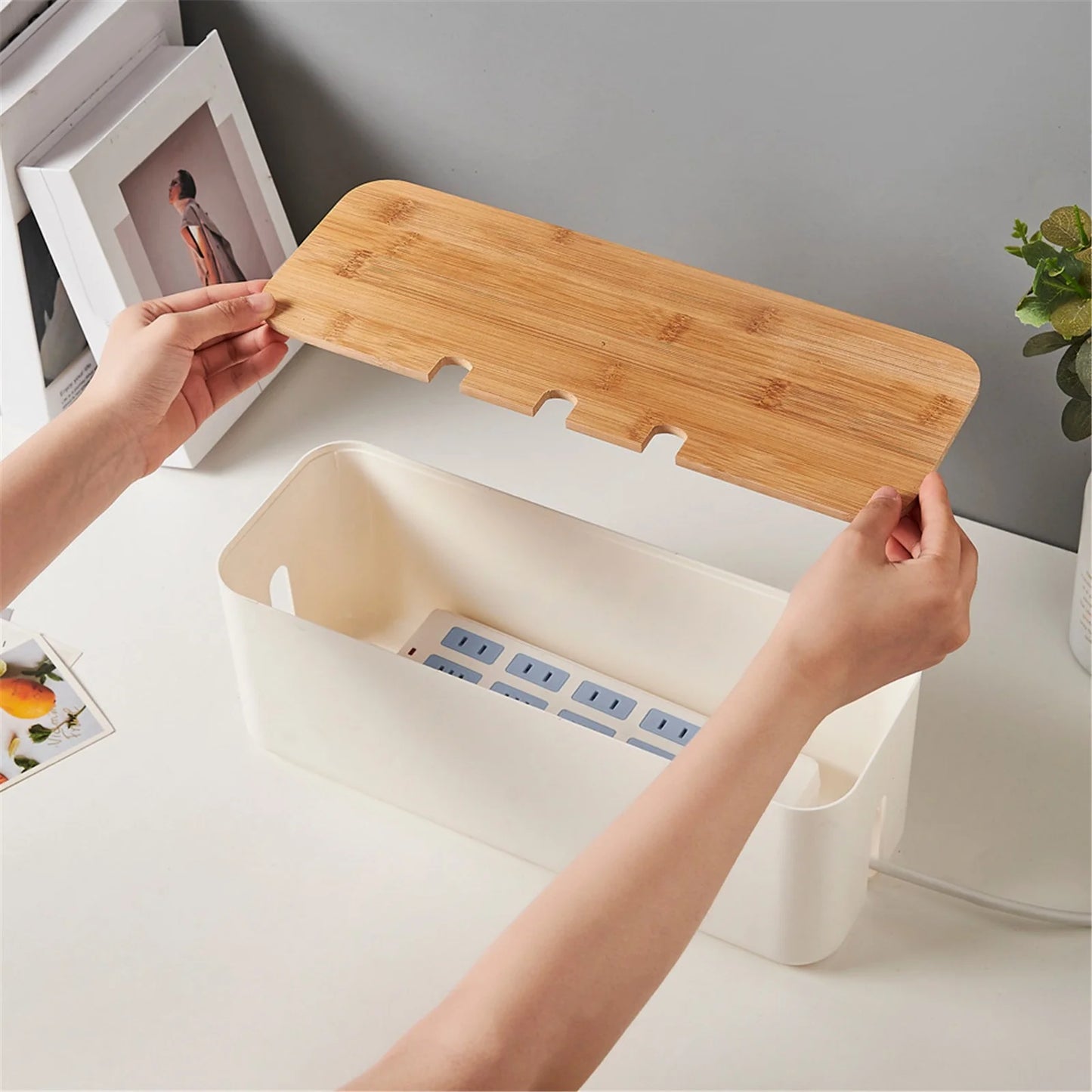 Cable Management Organizer Box – Cord Storage for Home & Office