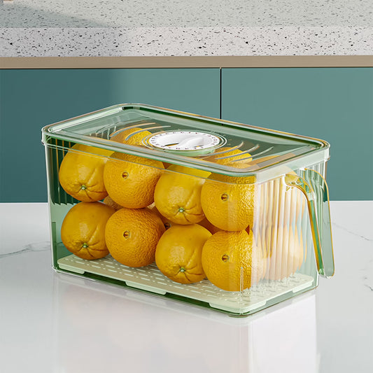 Clear Plastic Pantry Storage Bin – Stackable Kitchen & Refrigerator Organizer