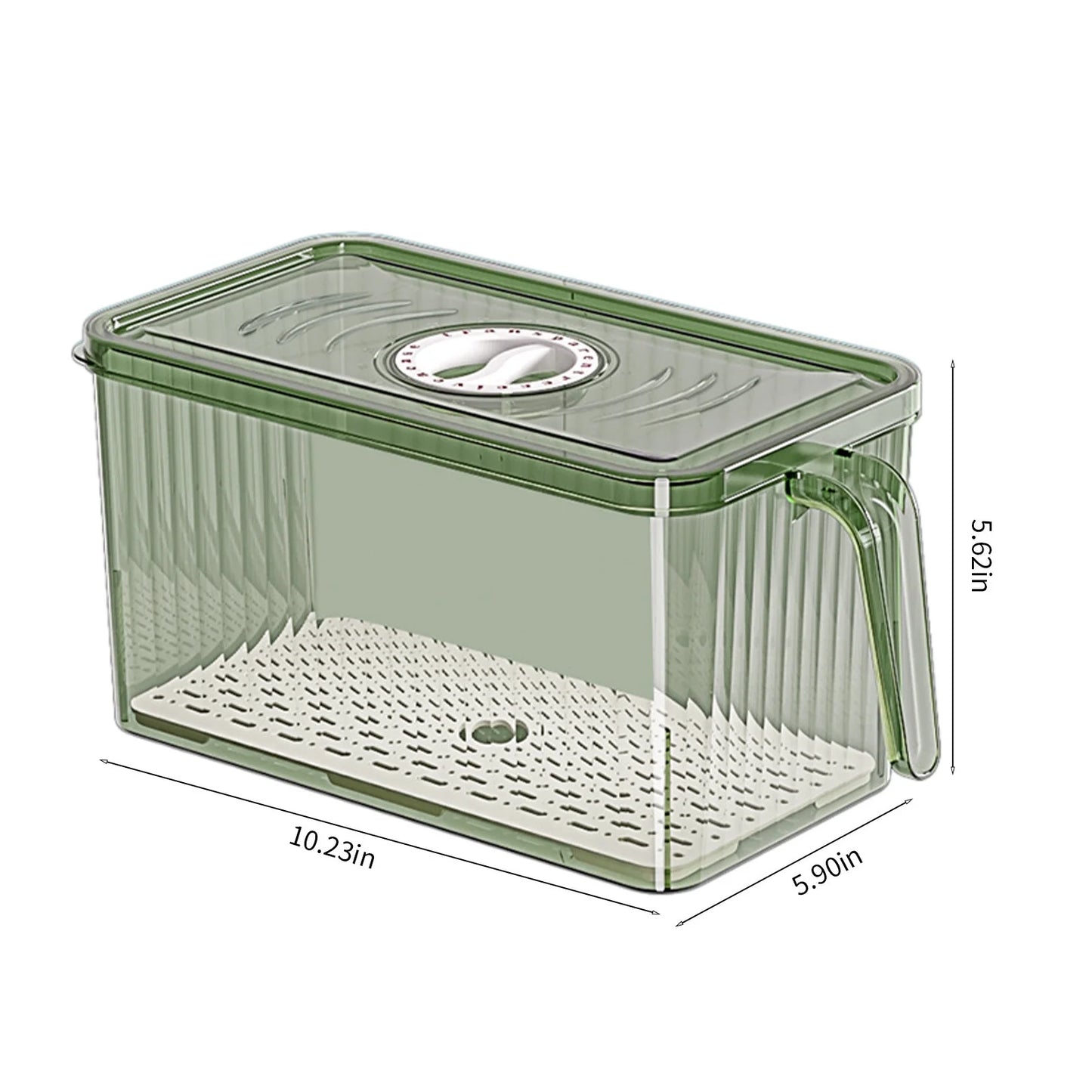Clear Plastic Pantry Storage Bin – Stackable Kitchen & Refrigerator Organizer