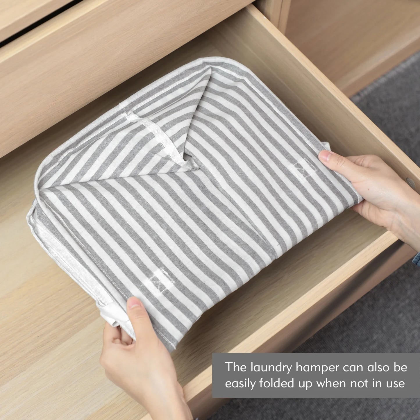 Collapsible Laundry Basket – Foldable Clothes Hamper with Handles