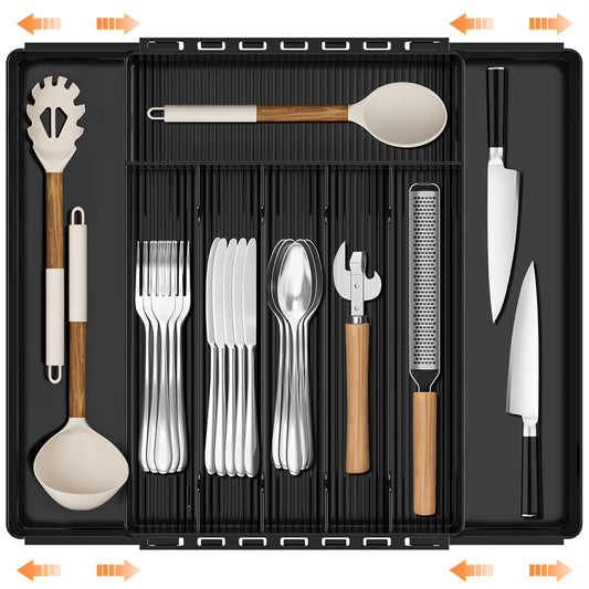 Expandable Kitchen Drawer Organizer for Utensils – Adjustable Cutlery Storage Tray