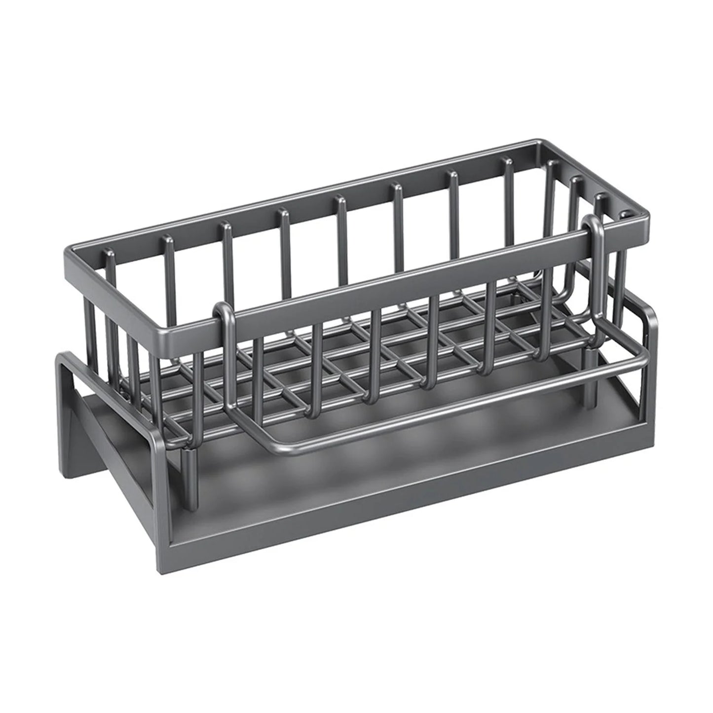 Kitchen Sink Caddy Organizer – Sponge Holder with Drain Tray