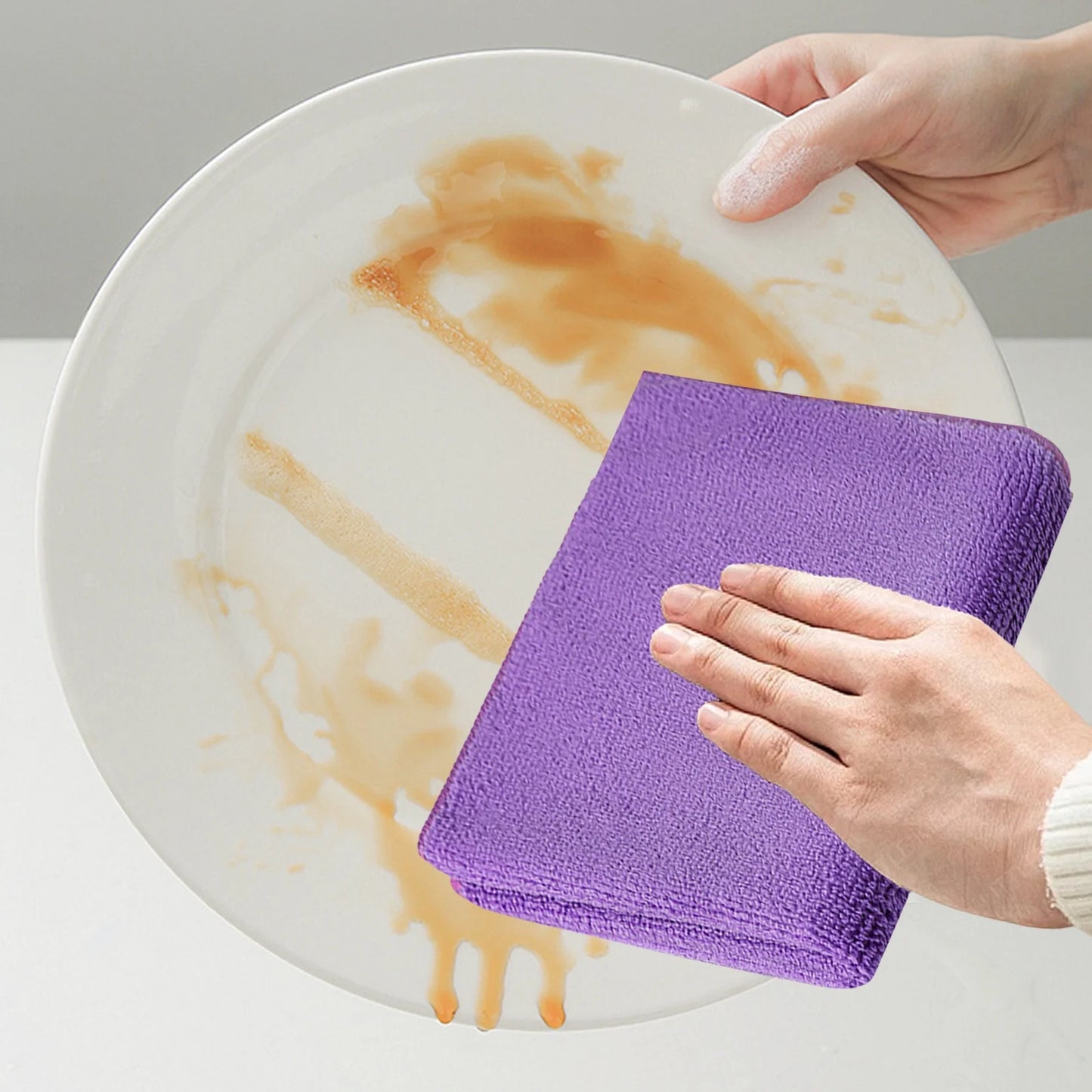 Microfiber Cleaning Cloths (5-Pack) – Multi-Purpose Kitchen & Household Towels