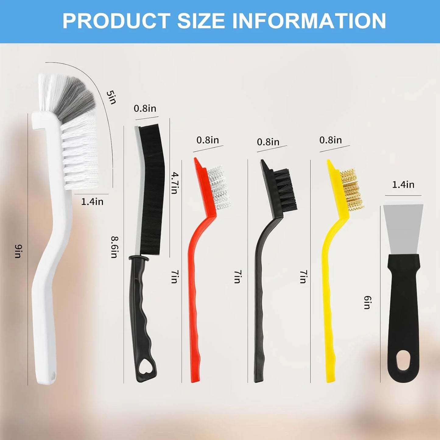 Multi-Purpose Cleaning Brush Set – Kitchen & Bathroom Scrub Brushes