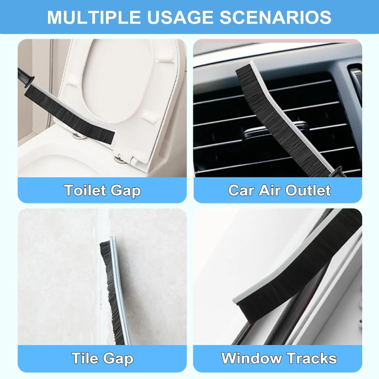 Multi-Purpose Cleaning Brush Set – Kitchen & Bathroom Scrub Brushes