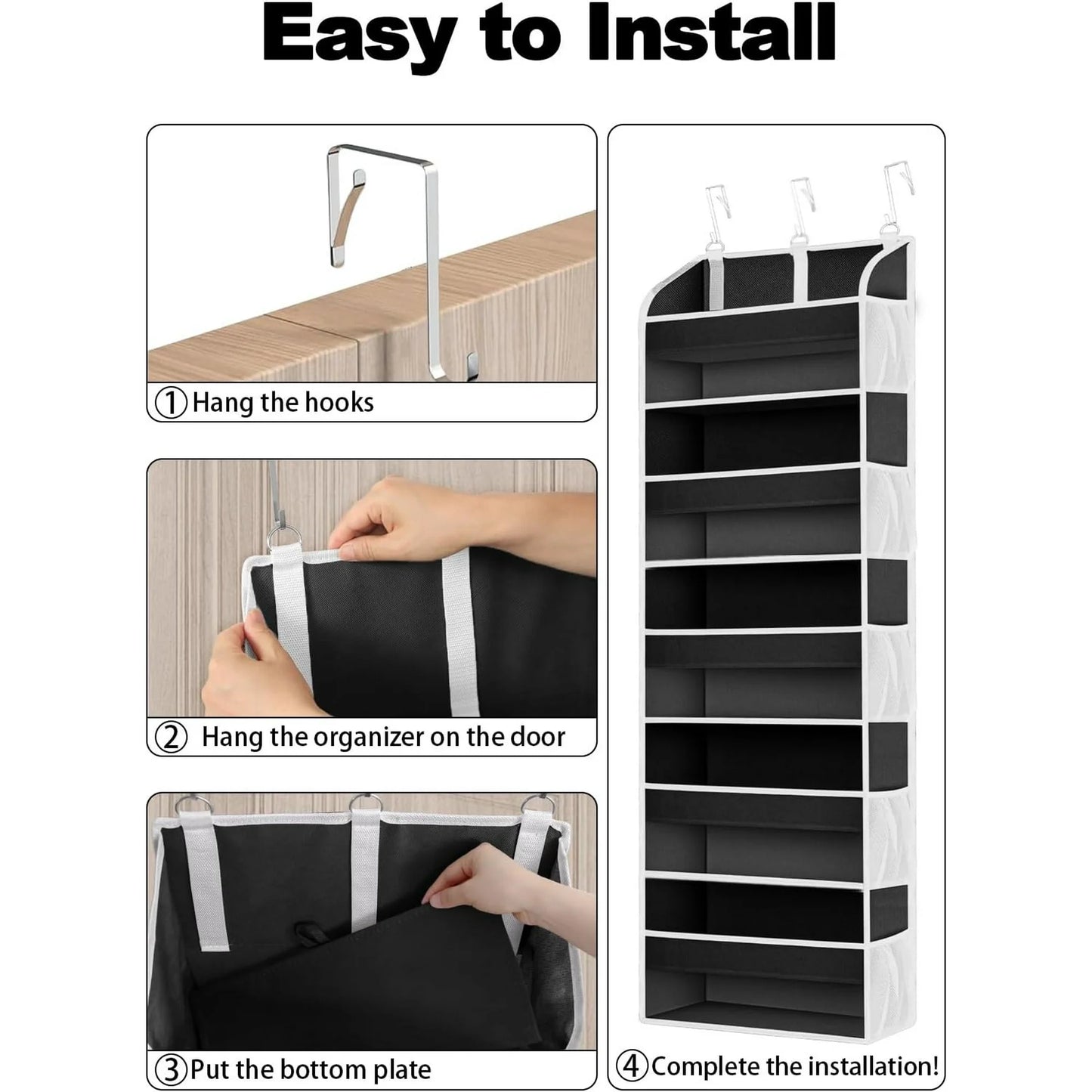 Over-the-Door Hanging Organizer – Multi-Pocket Storage for Closet & Bathroom