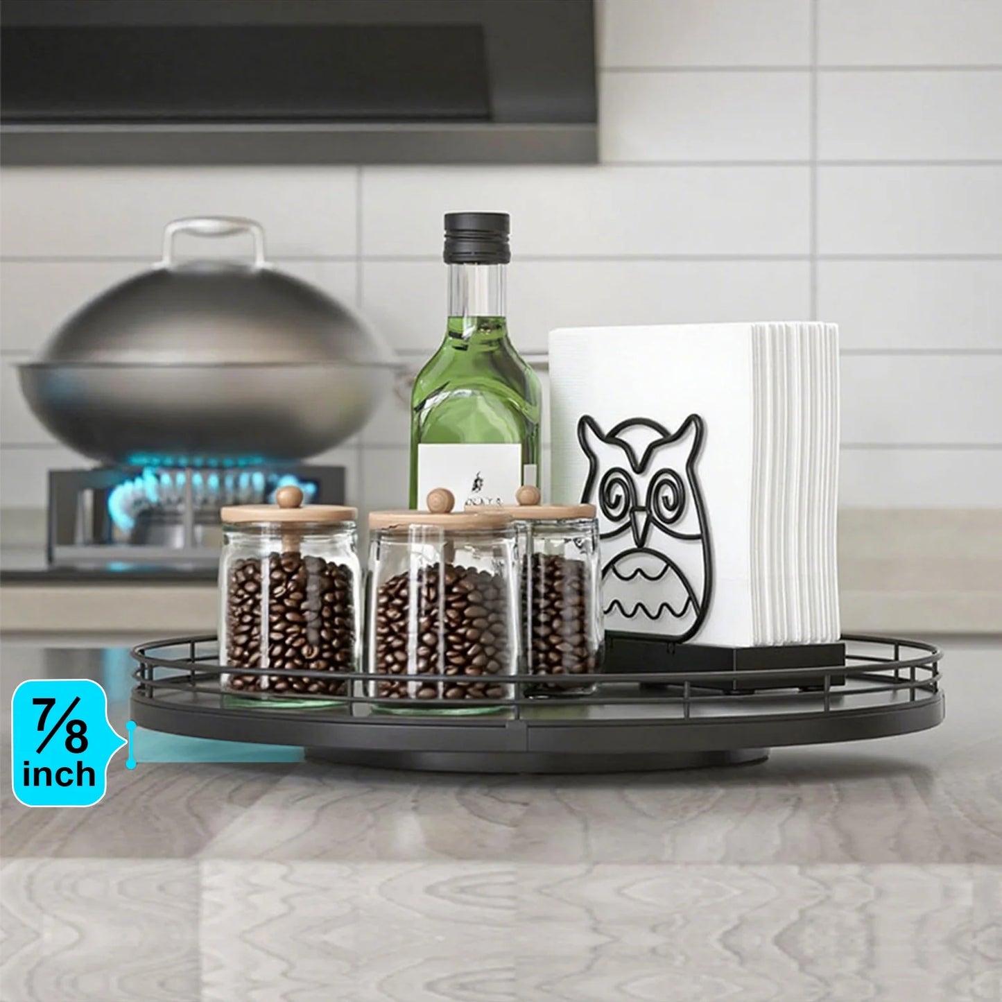 Rotating Lazy Susan Organizer – 360° Spinning Storage Tray for Kitchen & Pantry