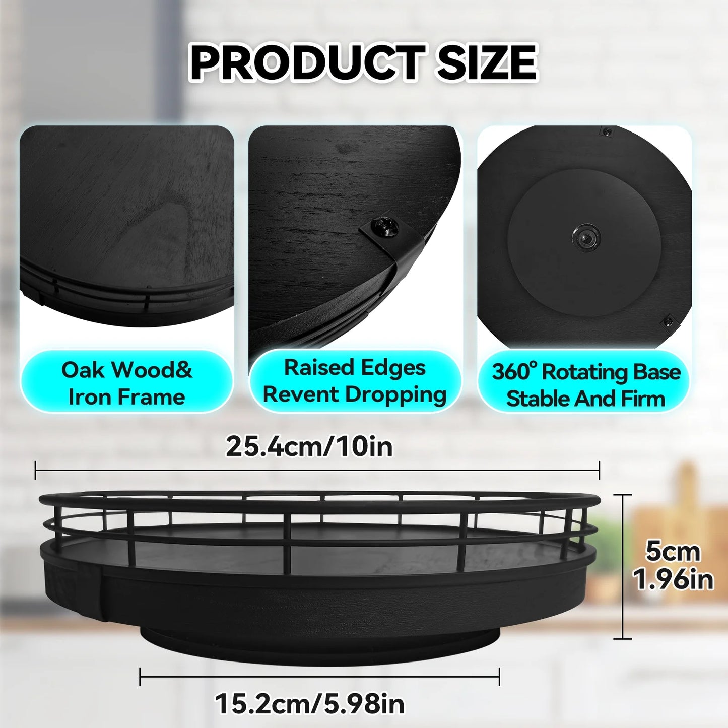 Rotating Lazy Susan Organizer – 360° Spinning Storage Tray for Kitchen & Pantry