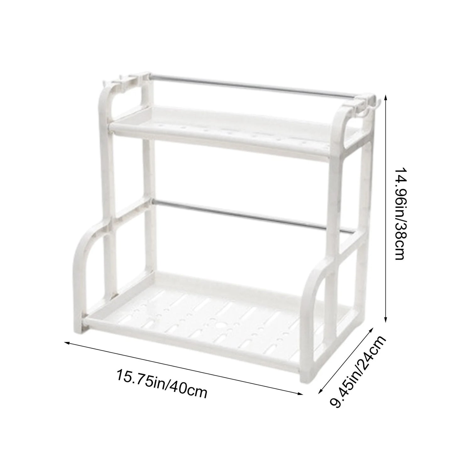 Spice Rack Organizer for Cabinet or Countertop – Space Saving Kitchen Storage