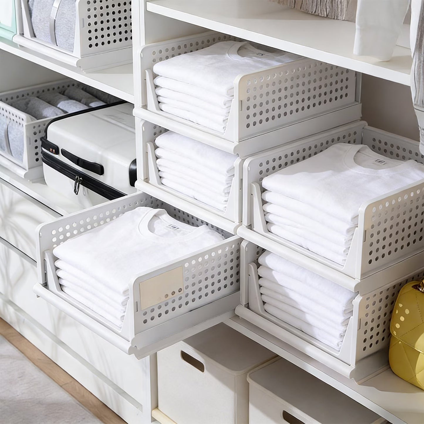 Stackable Storage Bin – Multi-Purpose Closet, Shelf & Pantry Organizer