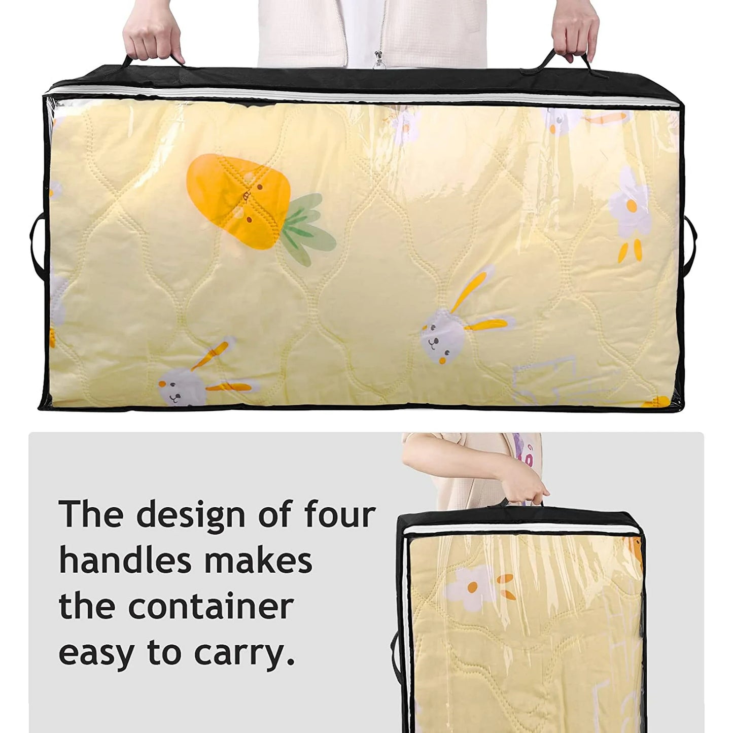 Under Bed Storage Bags – Large Capacity Storage for Clothes & Blankets (2-Pack)