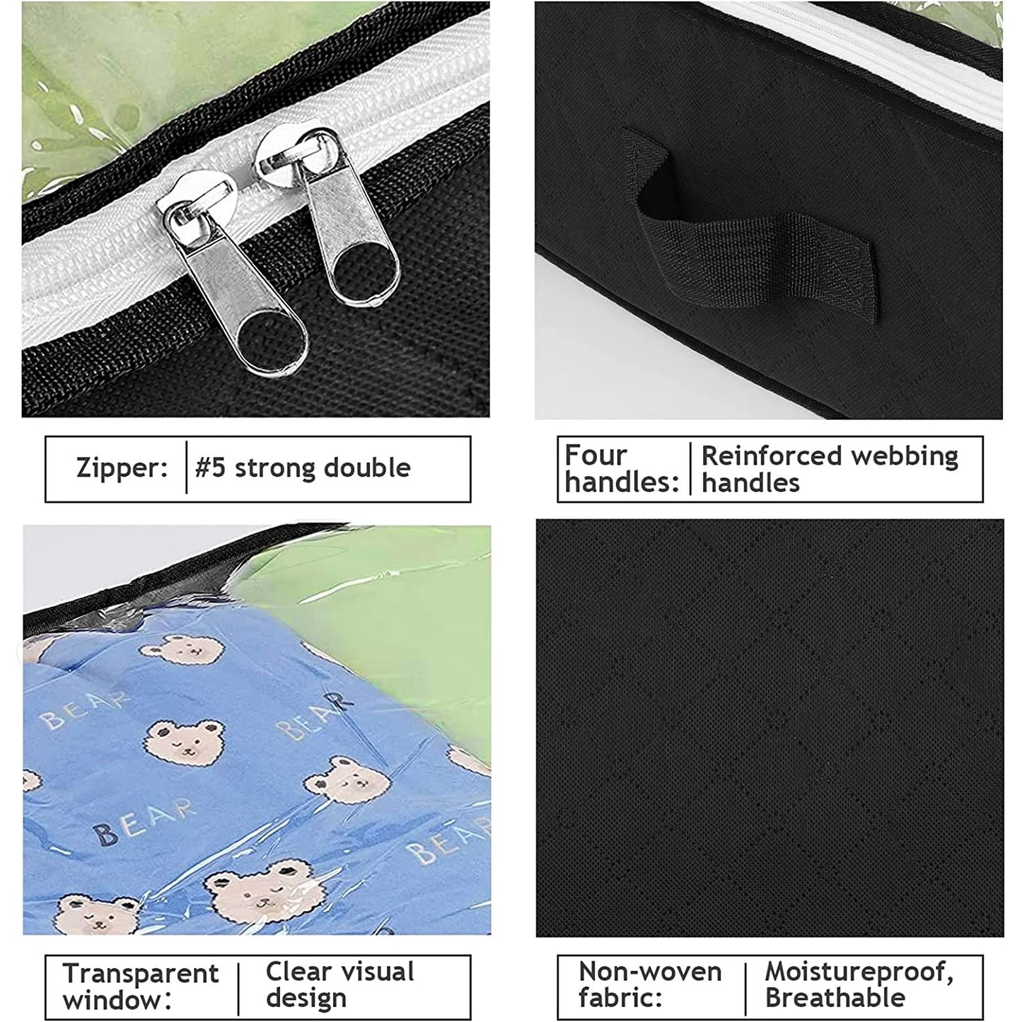 Under Bed Storage Bags – Large Capacity Storage for Clothes & Blankets (2-Pack)