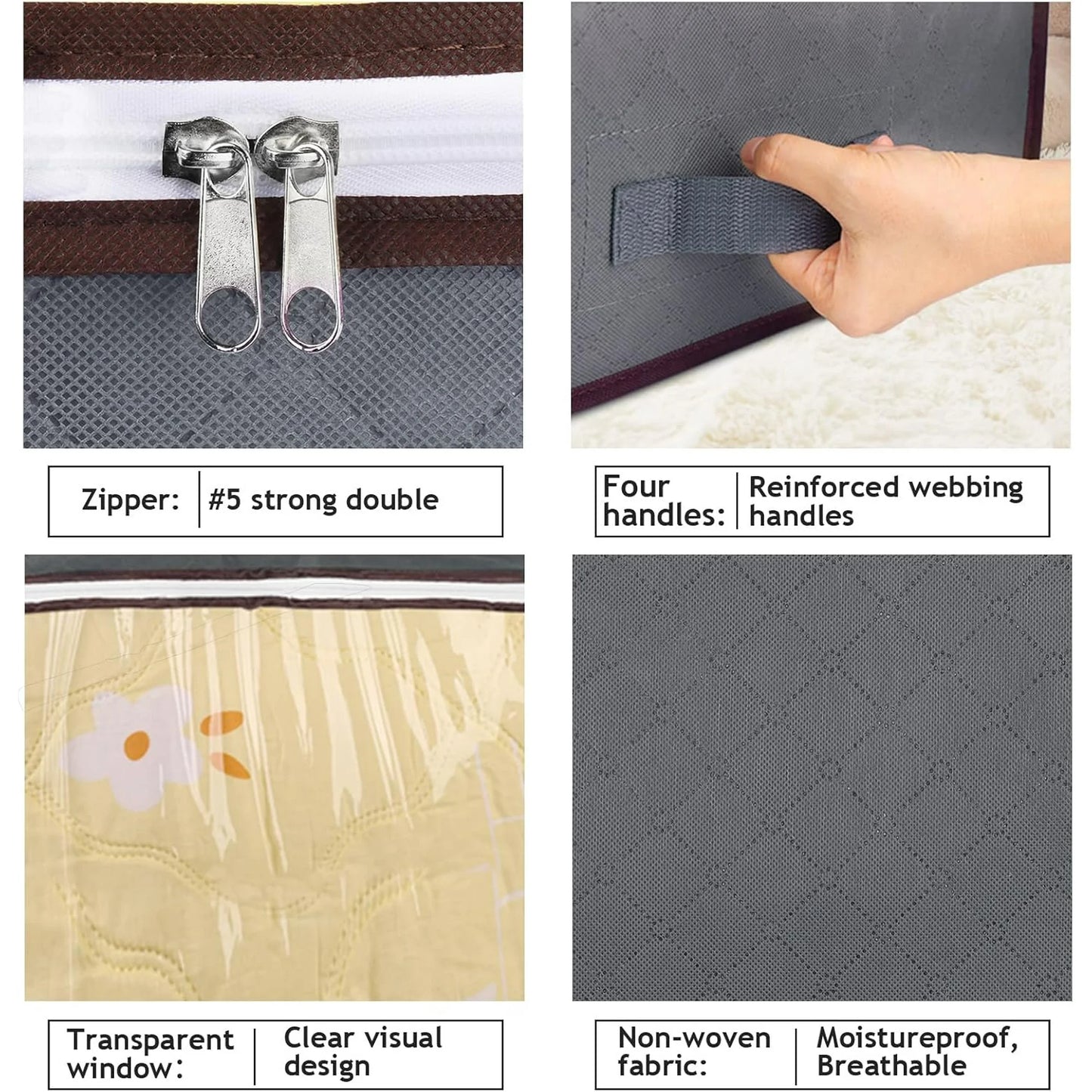 Under Bed Storage Bags – Large Capacity Storage for Clothes & Blankets (2-Pack)