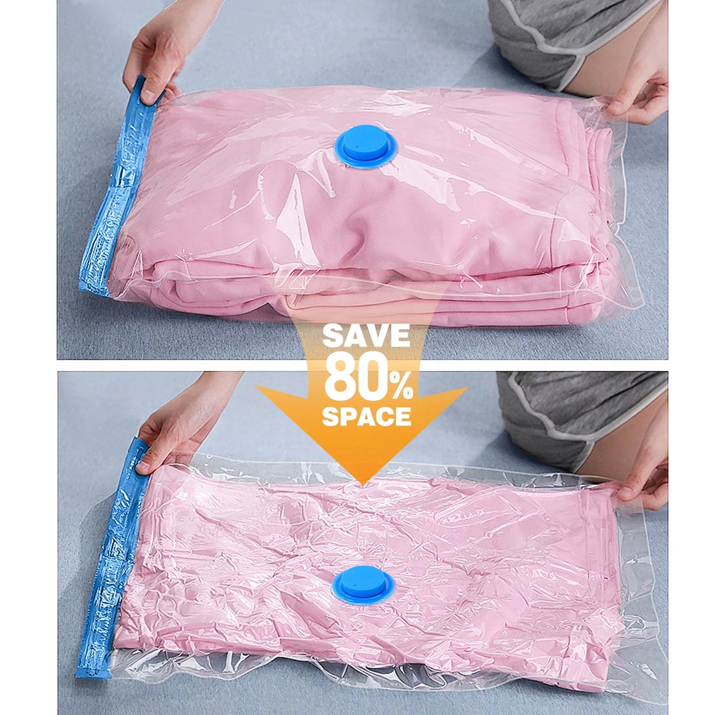 Vacuum Storage Bags (6-Pack) – Space Saving Compression Bags for Clothes