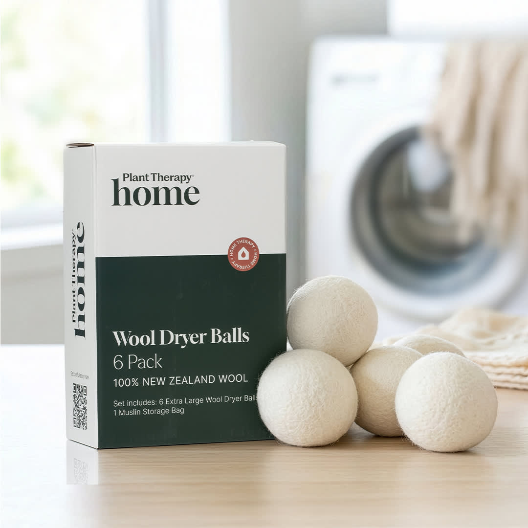 Plant Therapy Wool Dryer Balls 6-Pack | 100% New Zealand Wool | Natural Fabric Softener | Eco-Friendly Reusable Laundry Essential